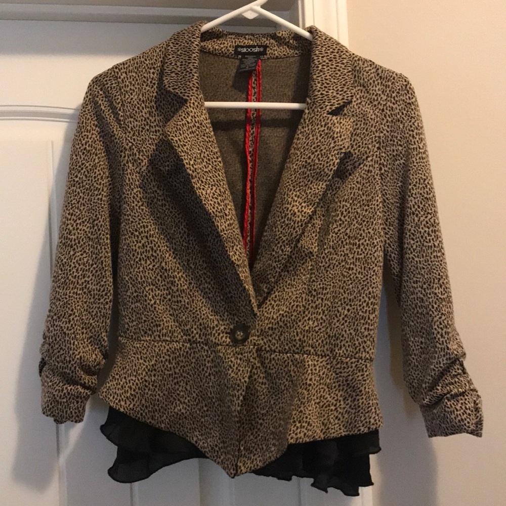 Leopard print blazer